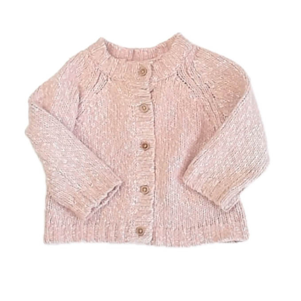 Bout Chou Girls Pink Cardigan size: 9 Months